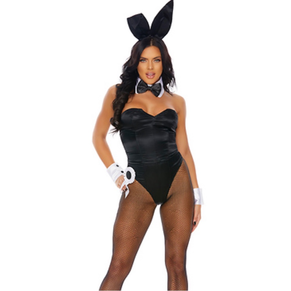 Forplay Hare of the Month playboy Bunny costume black s/m